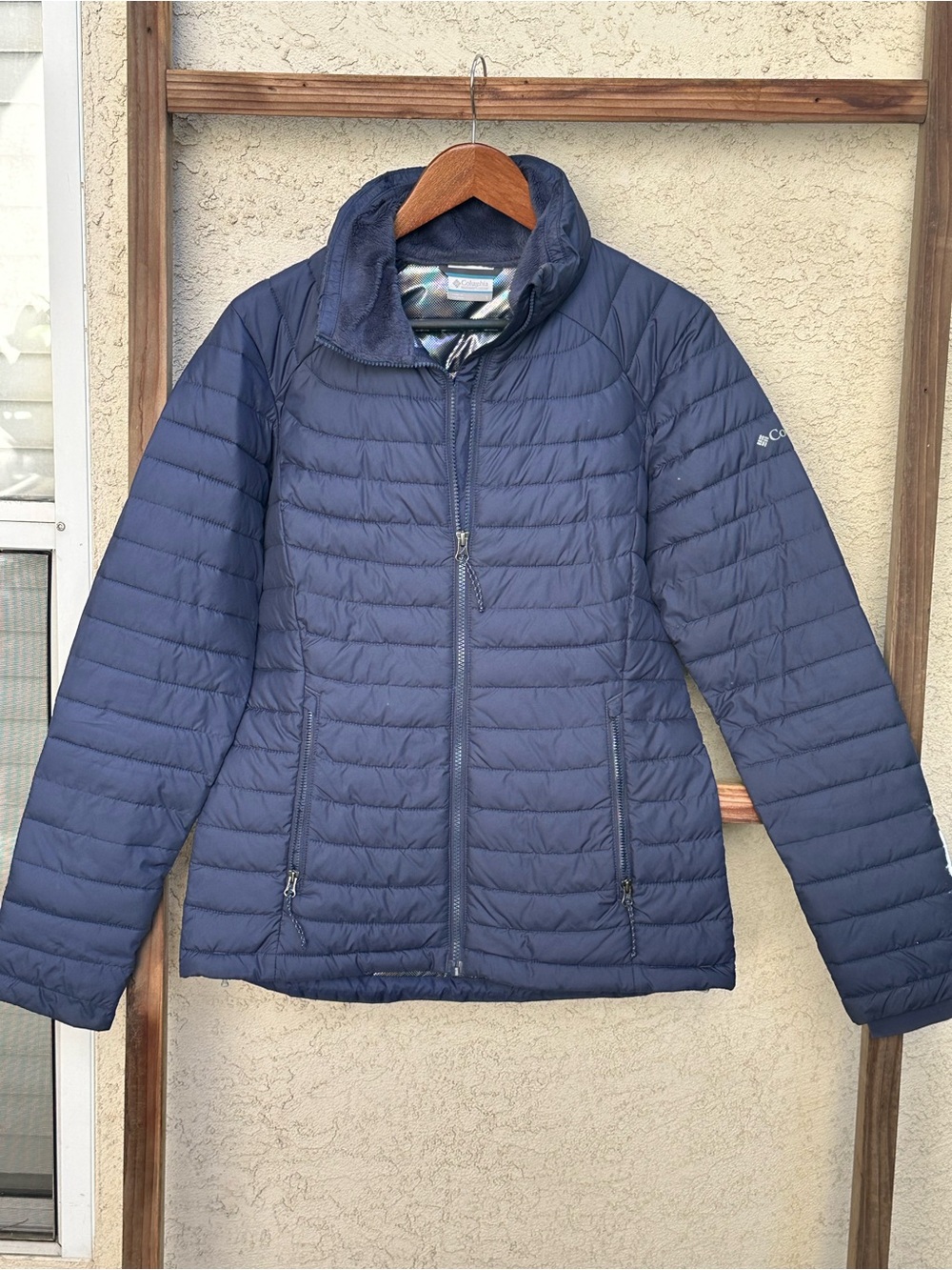 Columbia Women's Navy Lightweight Packable Puffer Jacket Omni Heat